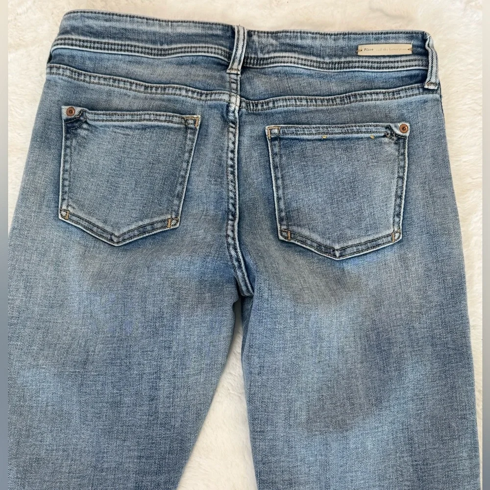 Pilcro and the Letterpress by Anthropologie Slim Boyfriend Distressed Blue Jeans - Picture 6 of 16